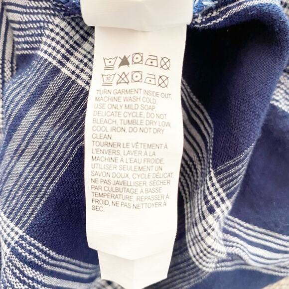 Lucky Brand Blue Plaid Long Sleeve Button-Down Shirt Size L - Picture 5 of 6
